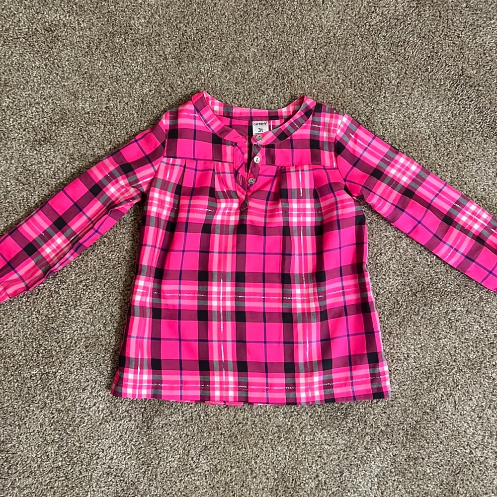 Girls plaid top. 3t. Brand new.